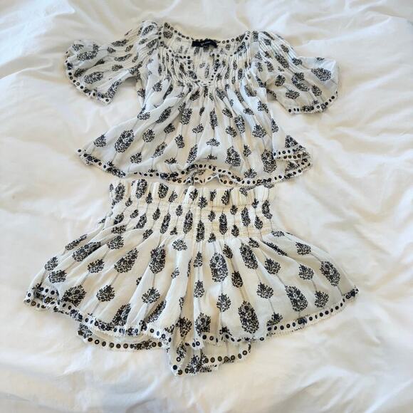 Isabel Marant Berit Paisley Two-Piece Matching Set Smocked - Picture 3 of 13